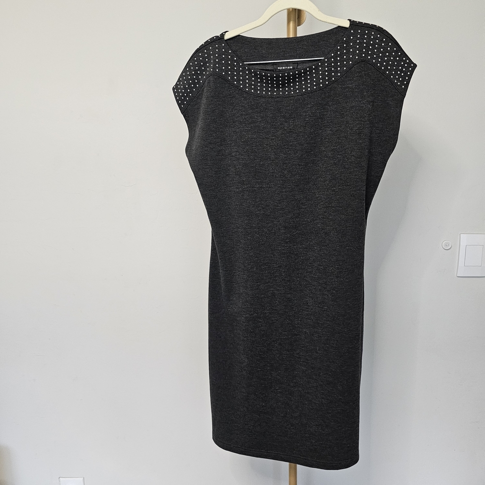 Spense Dark Gray‎ Studded Mini Dress